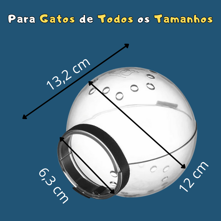 Capacete de Proteção Anti-Mordidas e Unhas para Gatos