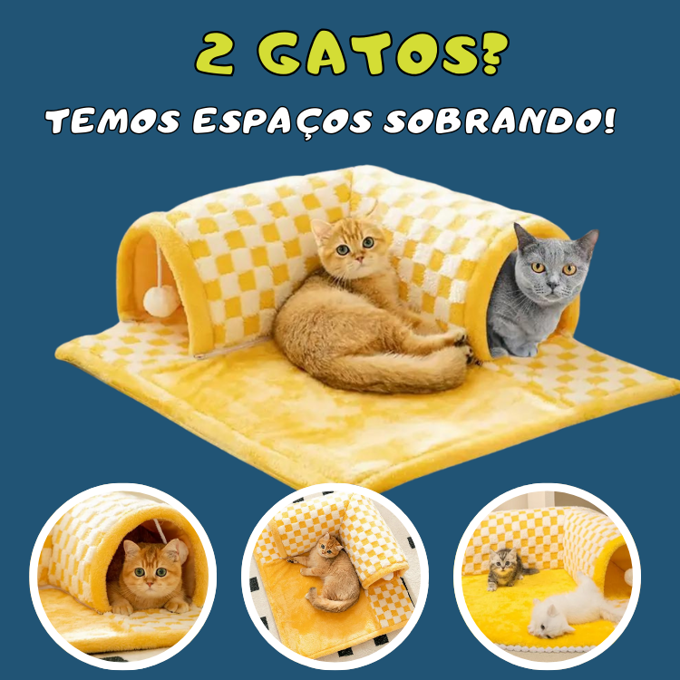 Cama Túnel 2 em 1 para Gatos