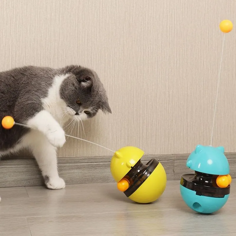 Brinquedo Rotativo 3 em 1 para Enriquecimento Ambiental de Gatos