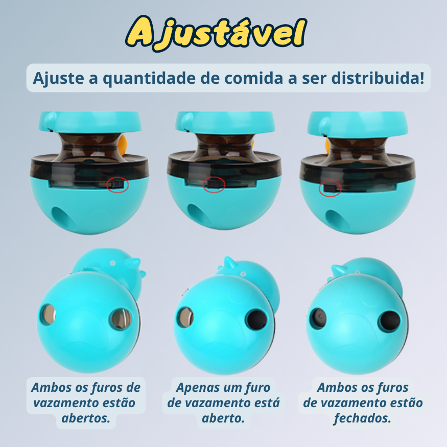 Brinquedo Rotativo 3 em 1 para Enriquecimento Ambiental de Gatos