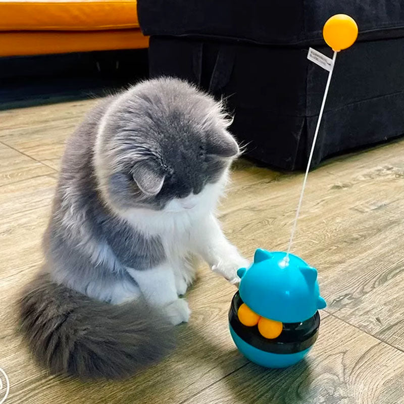 Brinquedo Rotativo 3 em 1 para Enriquecimento Ambiental de Gatos