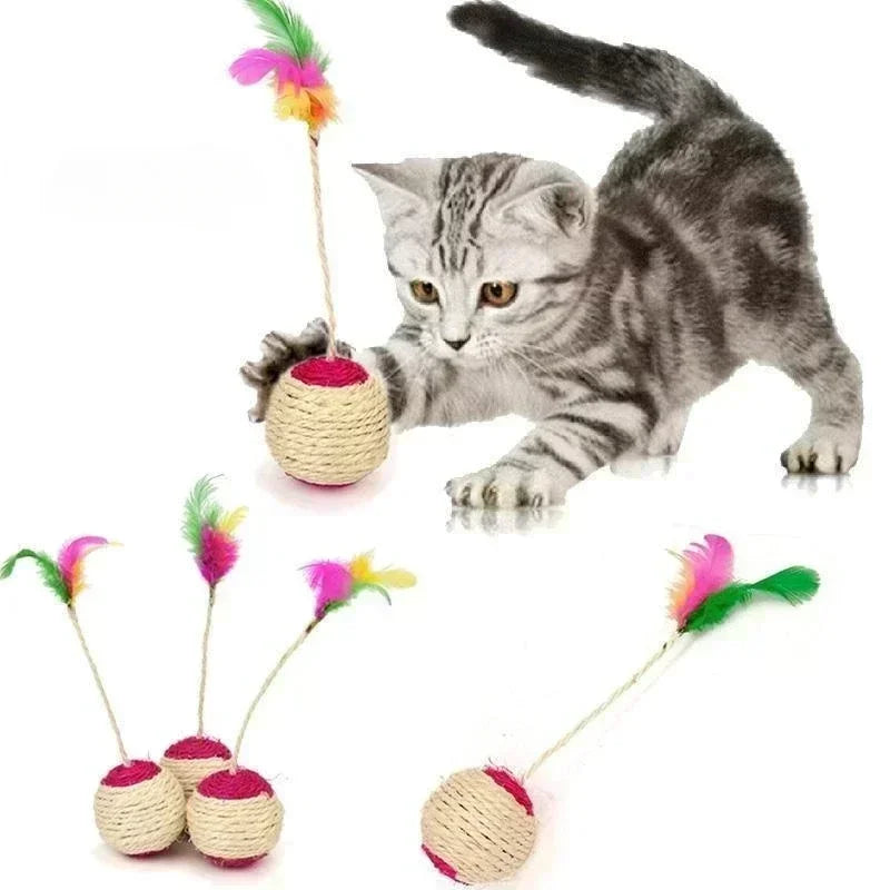 Bola 3 em 1 de Sisal para Gatos