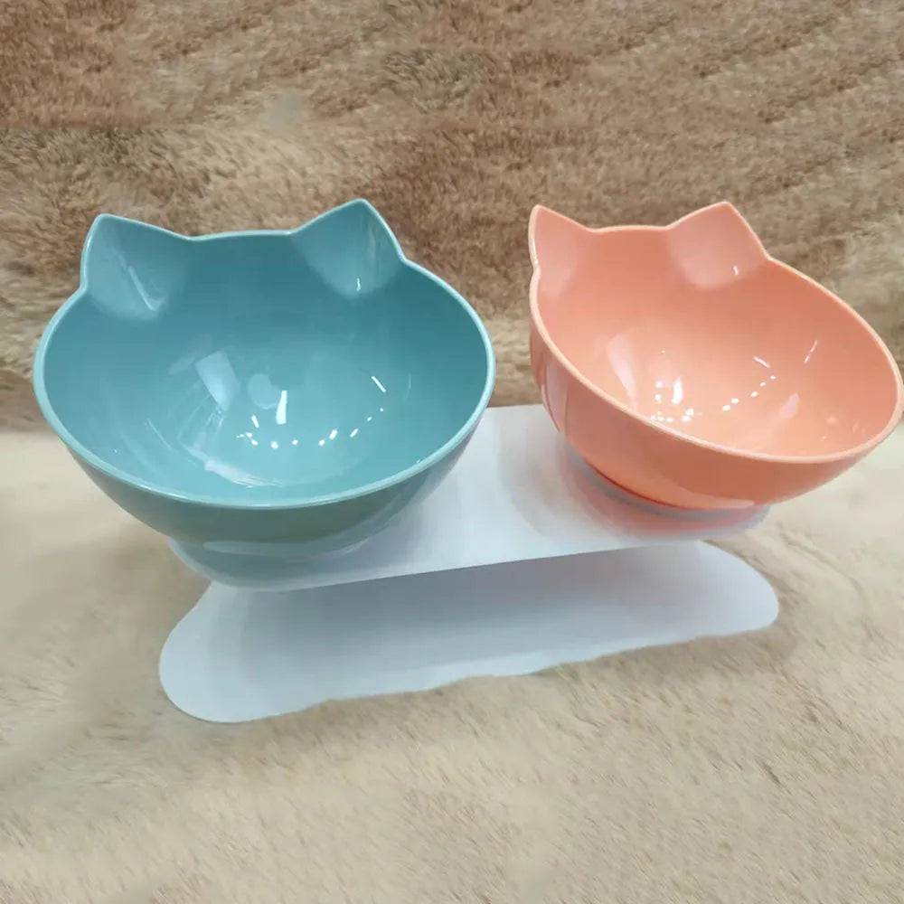 Bowl Duplo para Alimentação e Hidratação de Gatos Smart Pet Shop