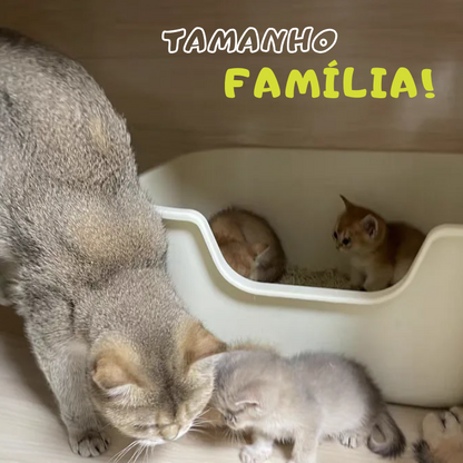 Caixa de Areia Grande Semifechada para Gatos