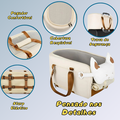 Mala Portátil de Transporte para Cães e Gatos
