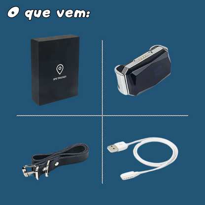 Coleira GPS de Rastreio e Monitoramento para Pets