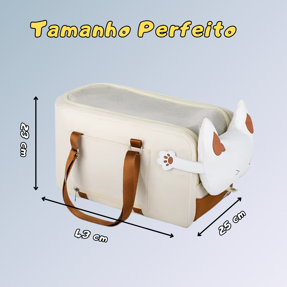Mala Portátil de Transporte para Cães e Gatos