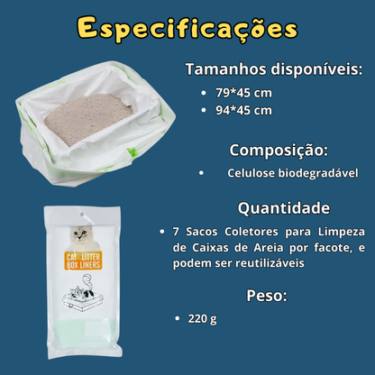 Sacos Coletores para Limpeza de Caixas de Areia