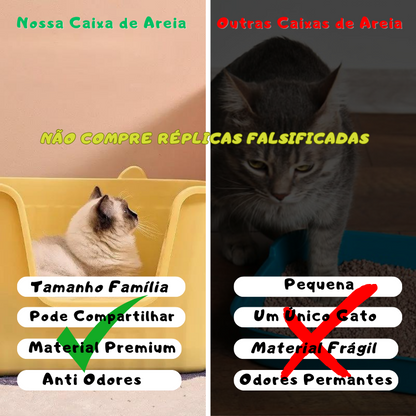 Caixa de Areia Ultra Grande PREMIUM para Gatos