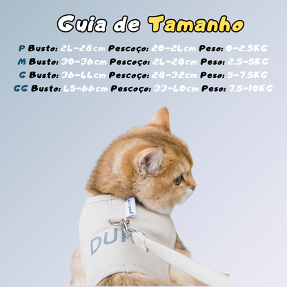 Arnês de Algodão Refletivo para Gatos