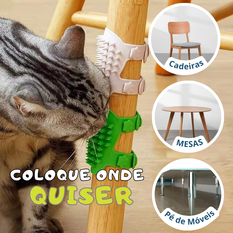 Arranhador de Pelos para Gatos com Escova Integrada