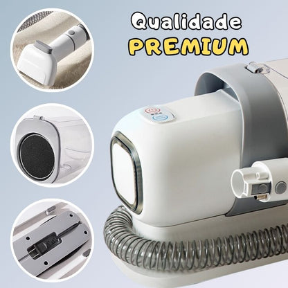 Aspirador e Aparador de Pelos Pet Premium