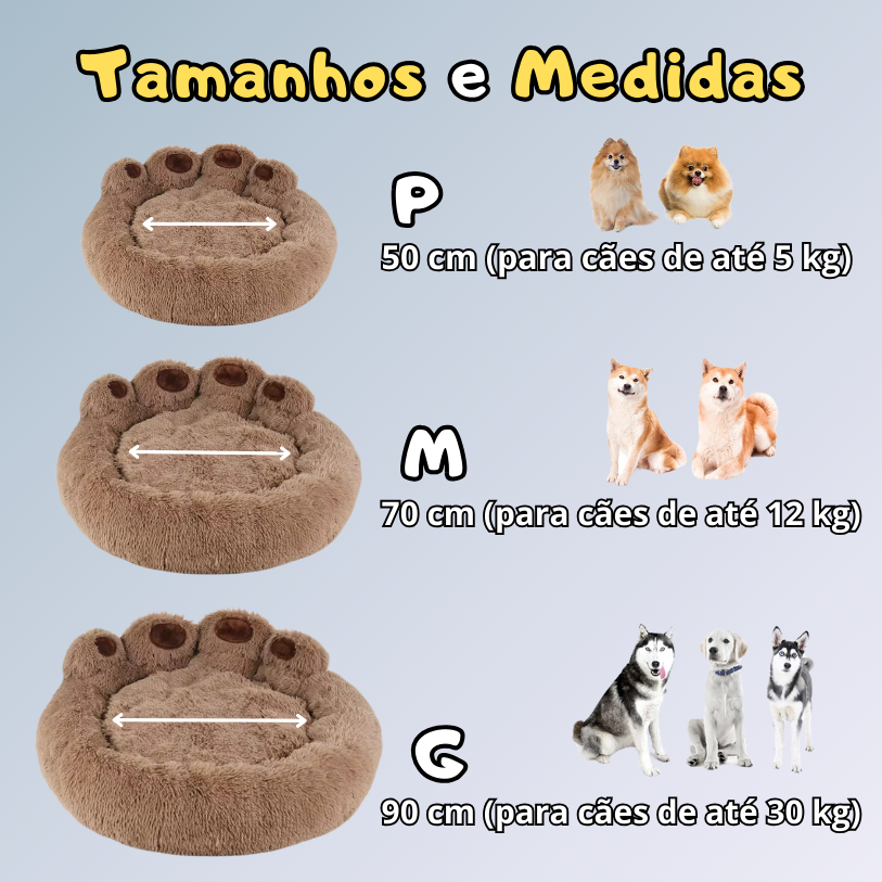 Cama Pata de Urso para Cachorros