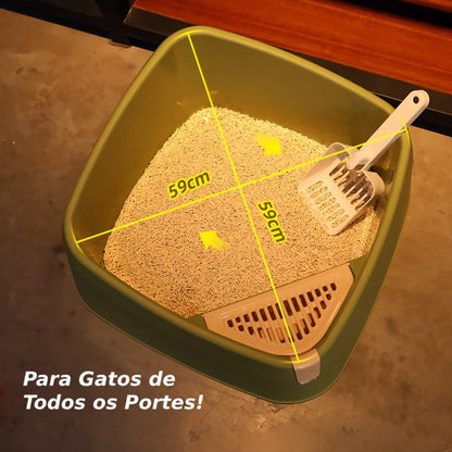 Caixa de Areia Grande Aberta Anti Respingos