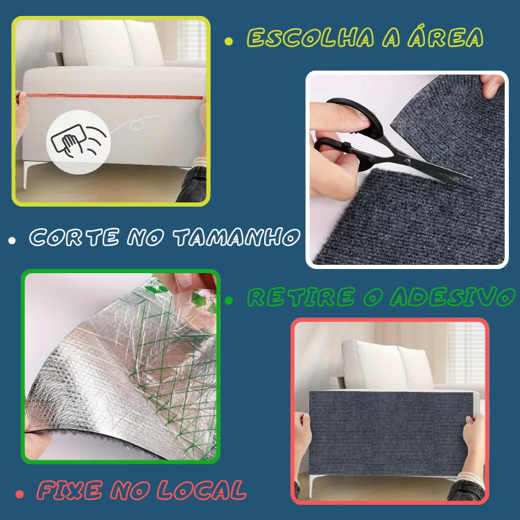 Tapete Adesivo Arranhador para Sofas e Outros Espaços