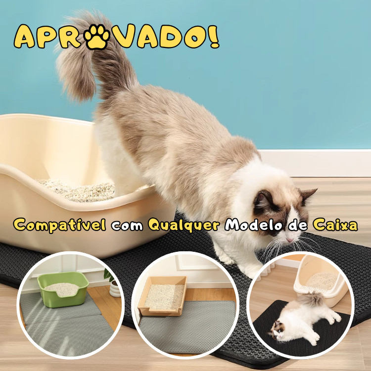 Tapete Higiênico Impermeável com Dupla Camada para Caixa de Areia-1