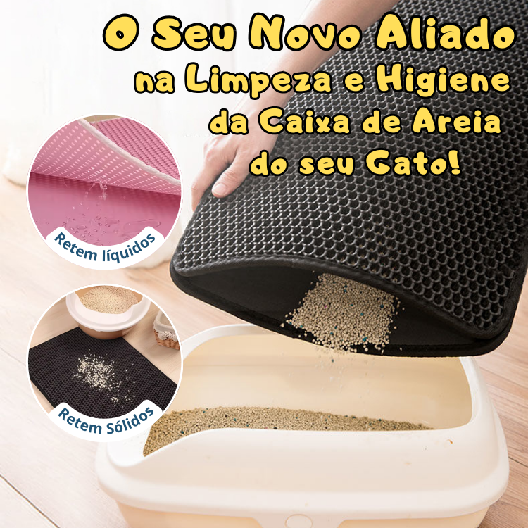 Tapete Higiênico Impermeável com Dupla Camada para Caixa de Areia