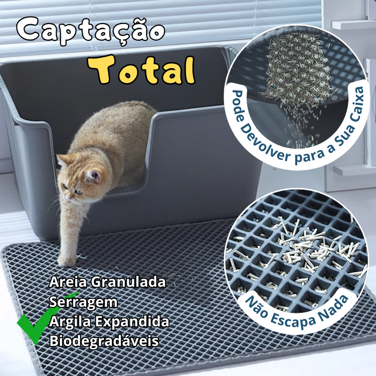 Tapete Higienico Impermeável com Dupla Camada para Caixa de Areia