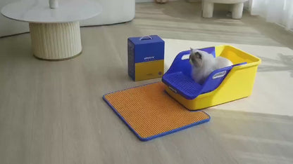 Caixa de Areia com Mecanismo de Limpeza Super Fácil para Gatos
