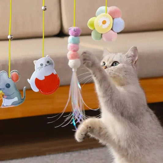 Conjunto de Brinquedos Puxa-Estica-Solta para Gatos (5 Peças) Smart Casas