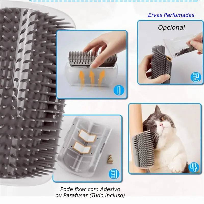 Roçador e Coletor de Pelos para Gatos Smart Casas