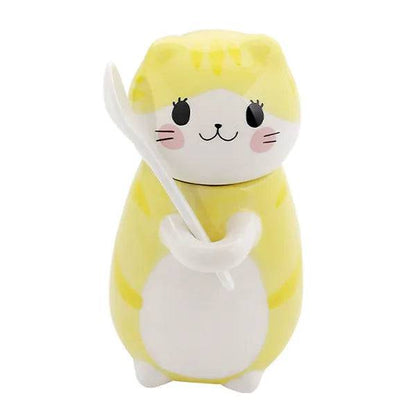 Caneca de Gato Fofo Personalizada com Colher Smart Pet Shop
