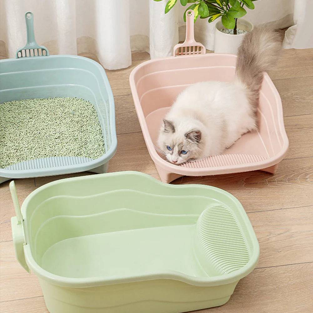Caixa de Areia Reforçada e Compacta para Gatos Smart Pet Shop