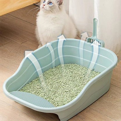 Caixa de Areia Reforçada e Compacta para Gatos Smart Pet Shop